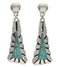 Sterling Silver Turquoise Inlay Post Dangle Earrings Jewelry TX26174